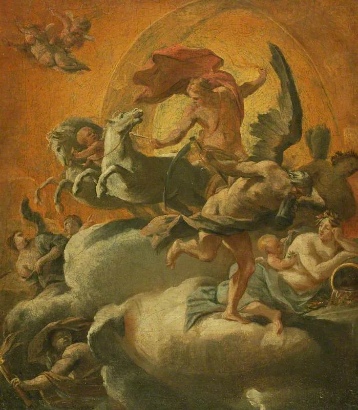 Phaéton sur son char et Chronos - Simon Vouet