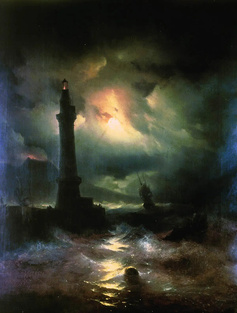 Neapolitan Lighthouse. - Ivan Aïvazovski