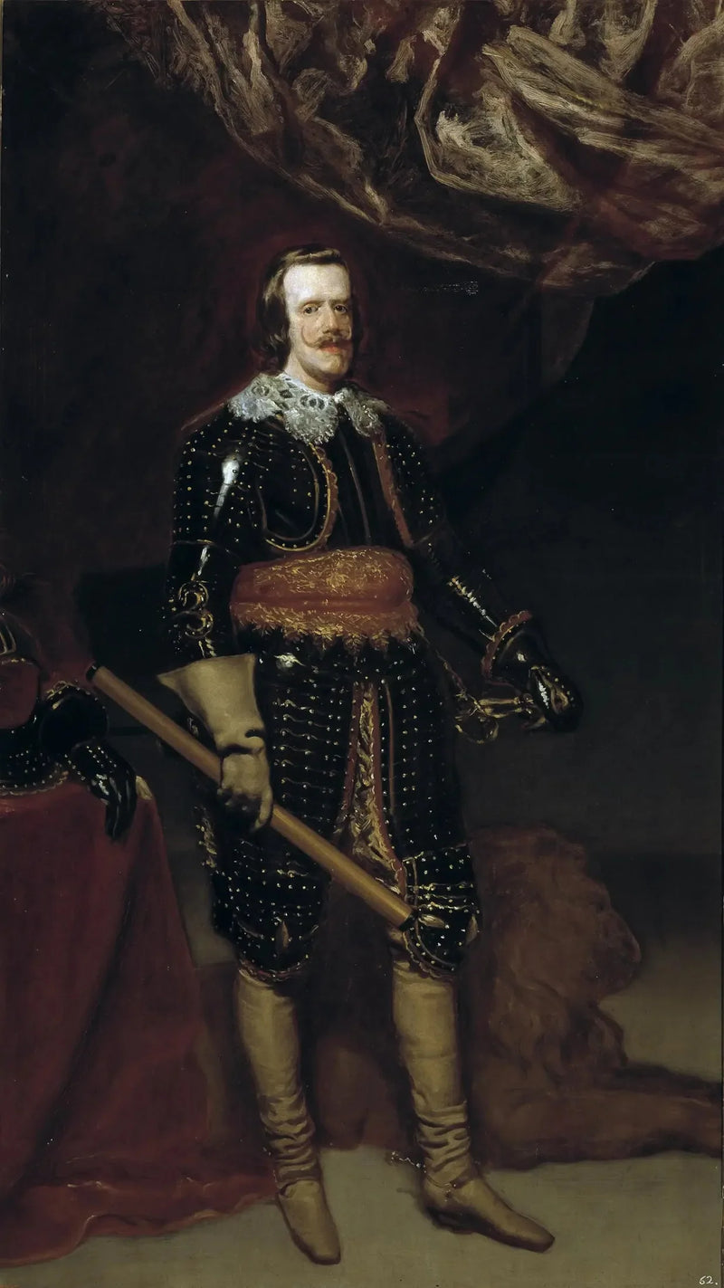 Philippe IV en armor, avec un lion à ses pieds - Diego Velázquez