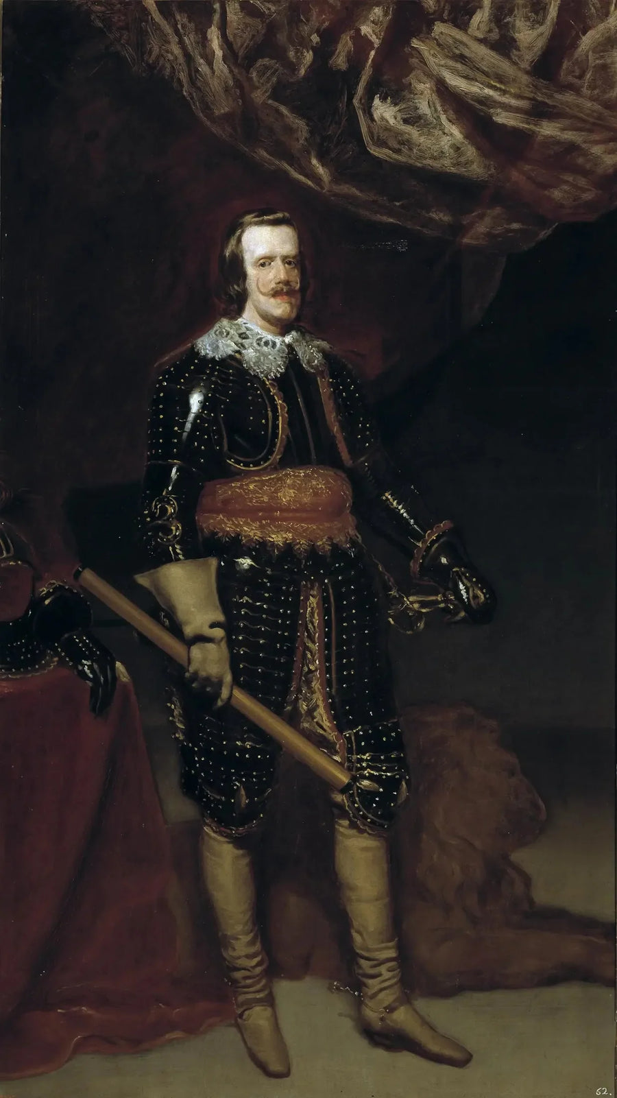 Philippe IV en armor, avec un lion à ses pieds - Diego Velázquez