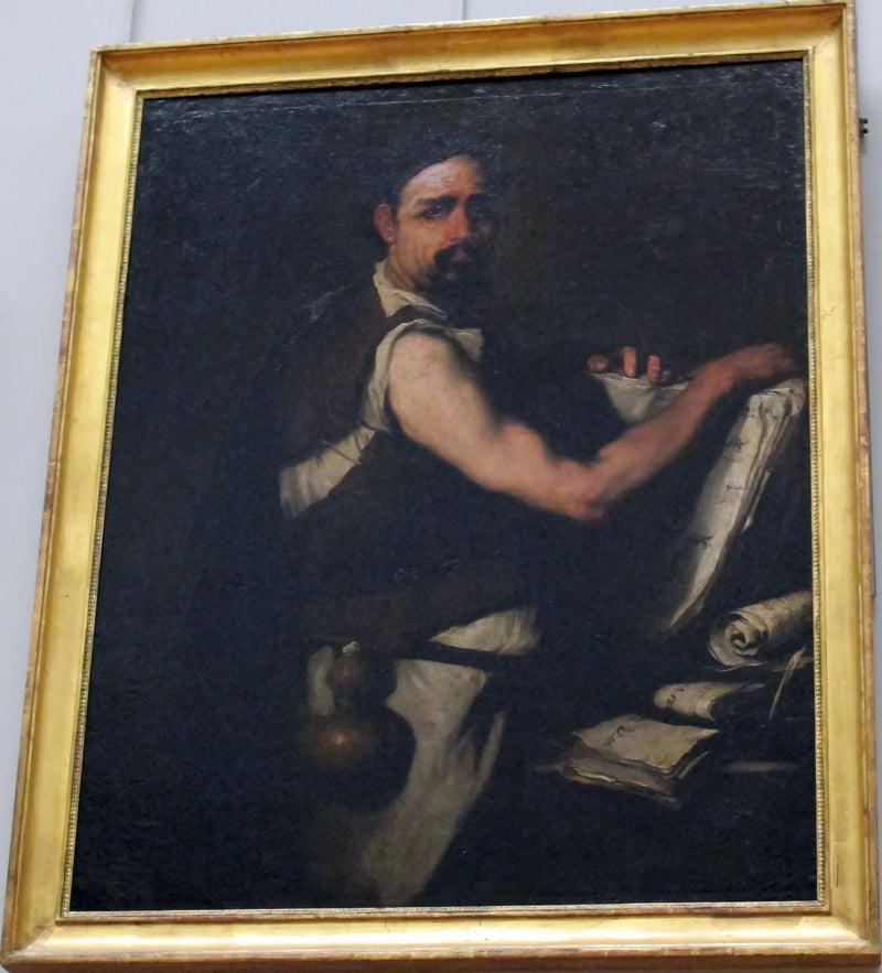 Philosophe with a gourde at the belt - Luca Giordano