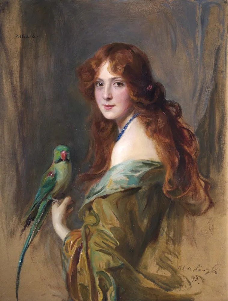 Phyllis (The Lady with the Parrot) - Philip de László