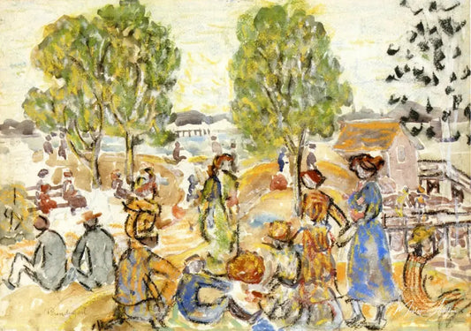 Picnic - Maurice Prendergast - Reproductions de tableaux et peintures haut de gamme