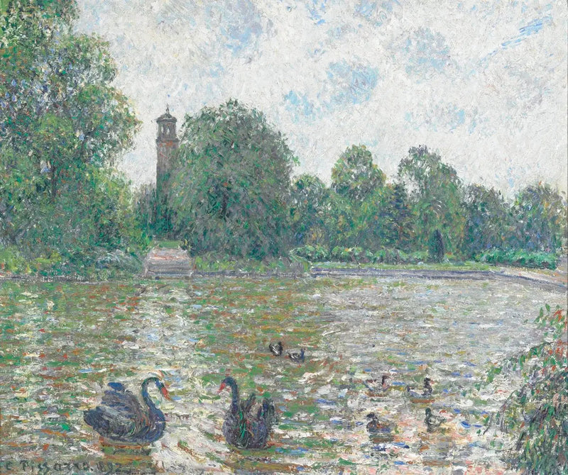 Water Piece at Kew, London - Camille Pissarro