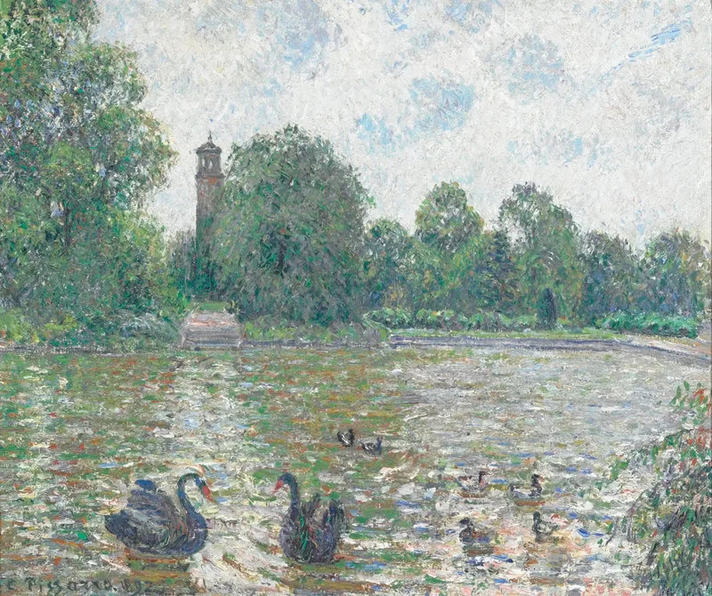 Water Piece at Kew, London - Camille Pissarro