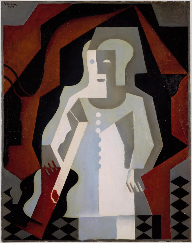 Pierrot with Guitar - Juan Gris