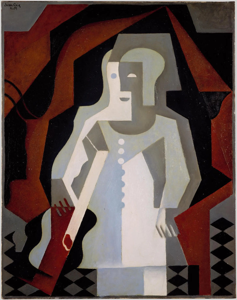 Pierrot with Guitar - Juan Gris