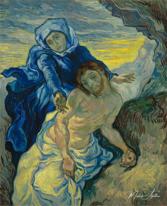 Pieta (d'après Delacroix) - Van Gogh - Reproductions de tableaux et peintures haut de gamme