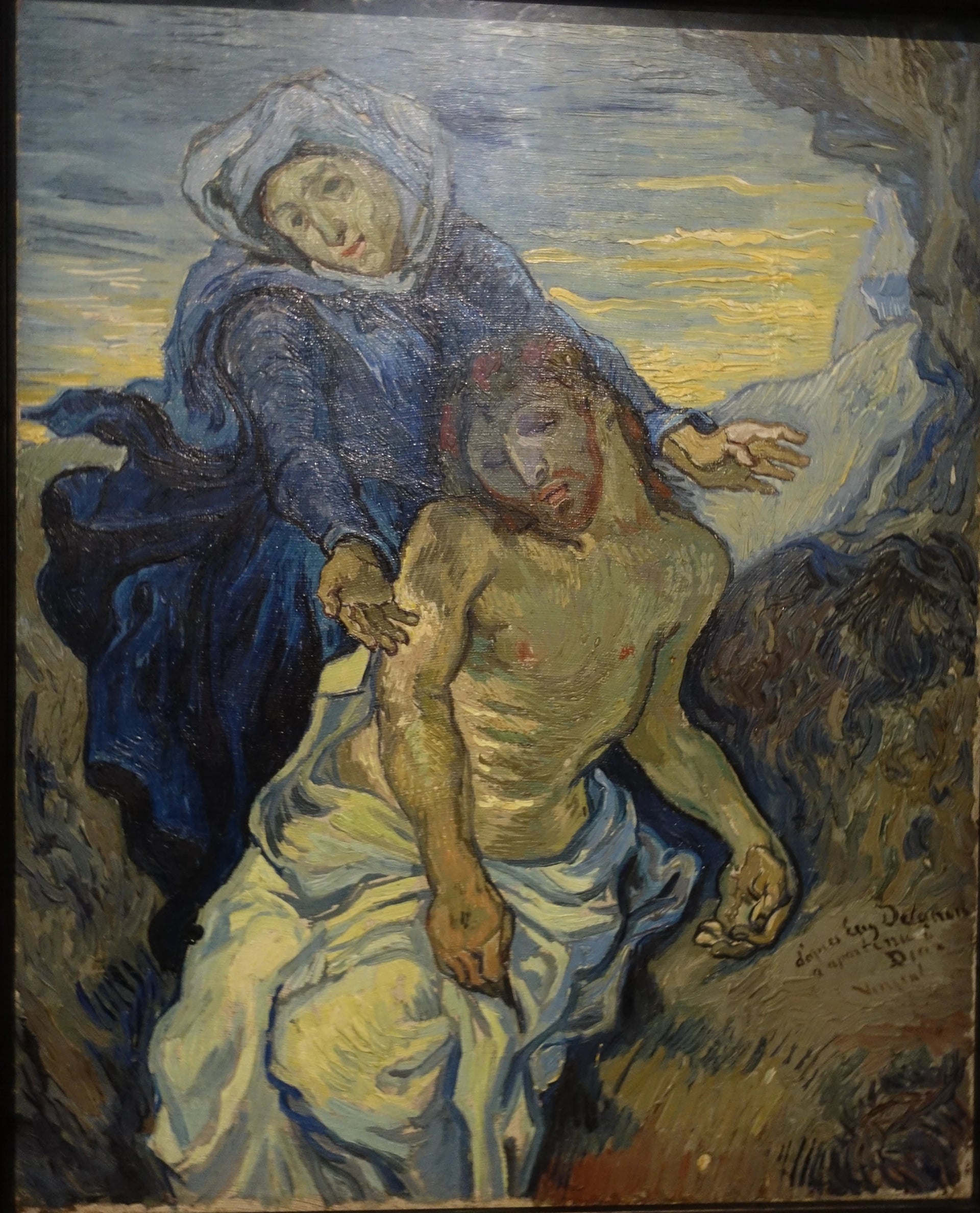 Petite Pietà d’après Delacroix F757 de Vincent van Gogh – reproduction peinture à l’huile