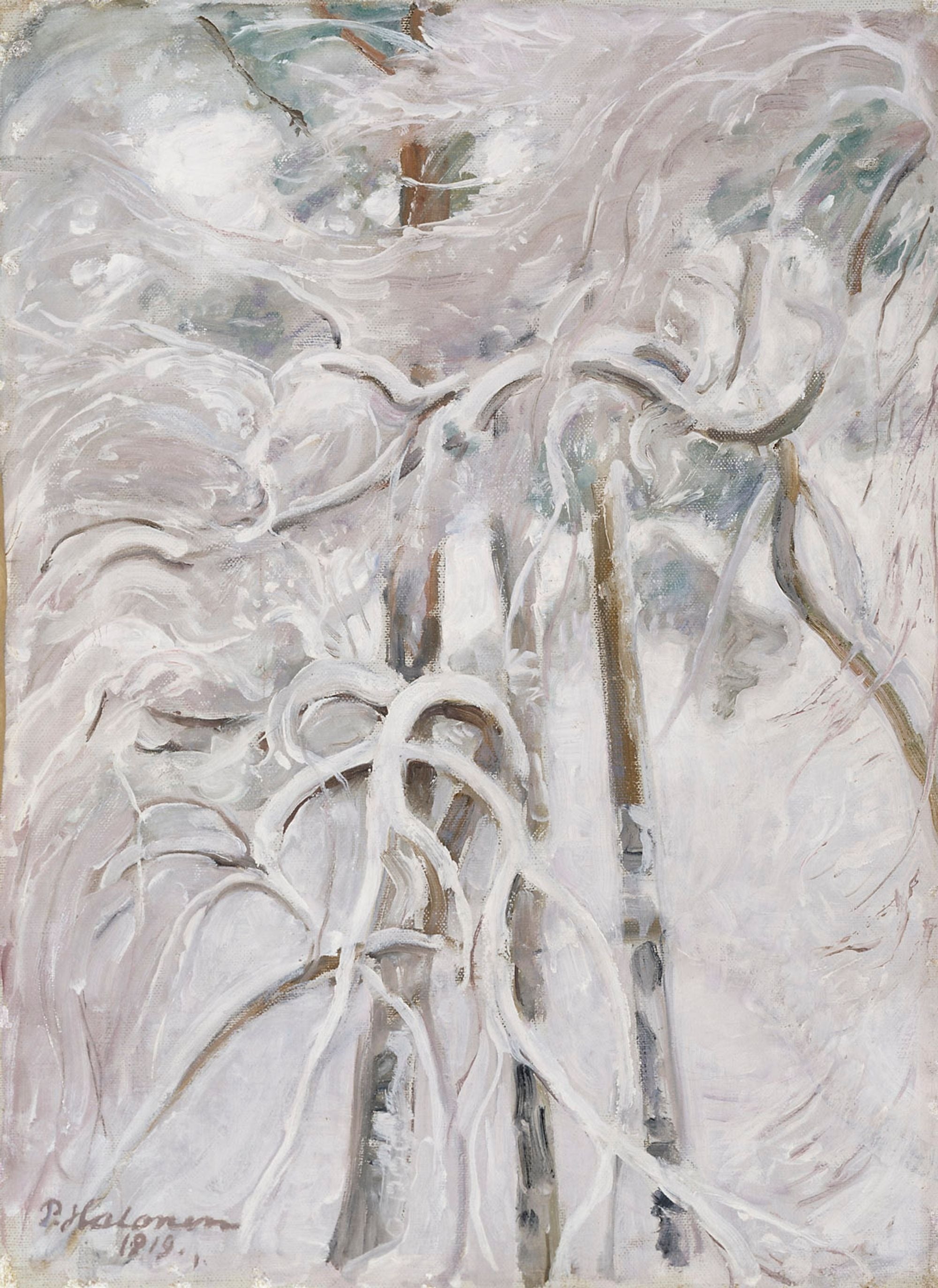 Pin chargé de neige, Pekka Halonen, 1919