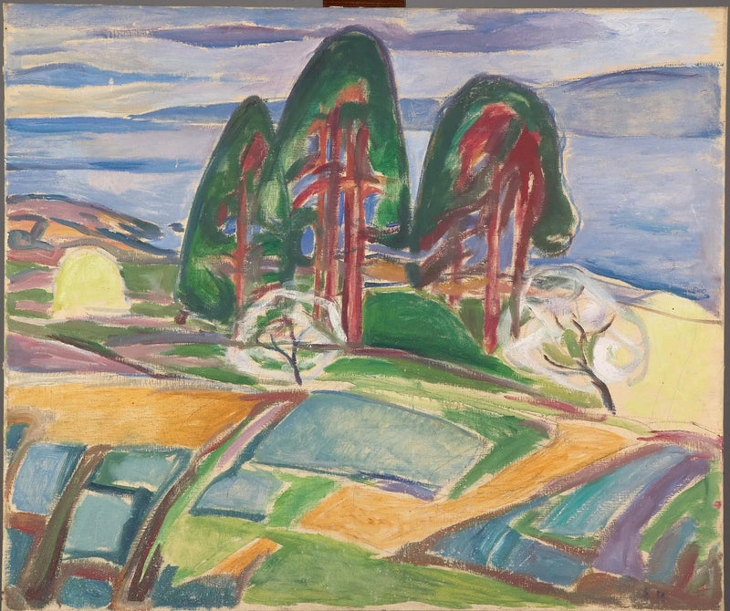 Pins and Fruit Trees in Bloom - Edvard Munch