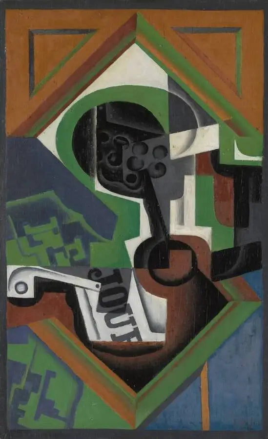 Pipe and compote with grapes - Juan Gris
