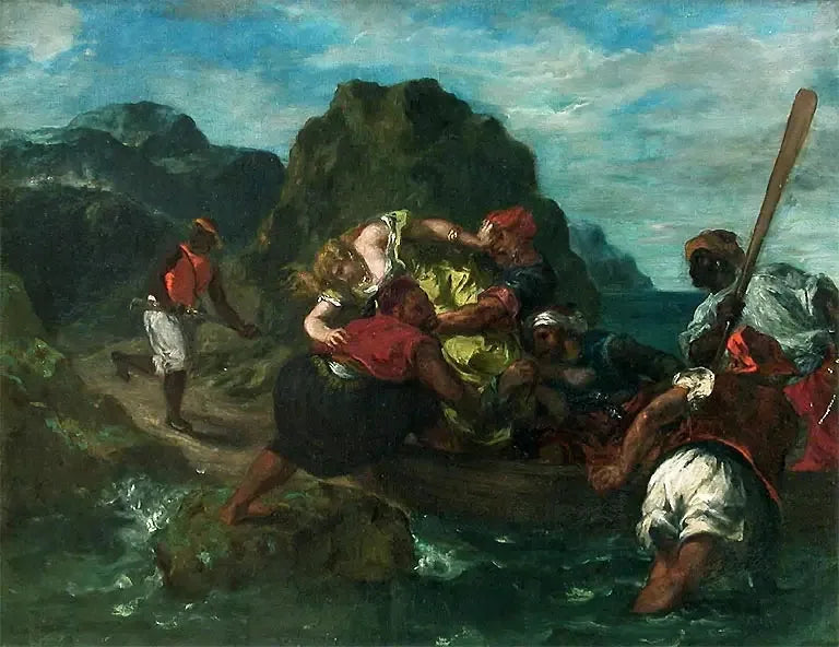 African Pirates Abducting a Young Woman - Eugène Delacroix
