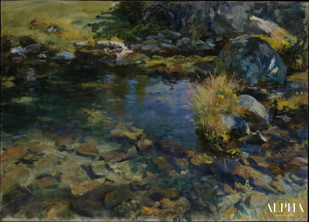 Piscine alpine - John Singer Sargent - Reproductions de tableaux et peintures haut de gamme