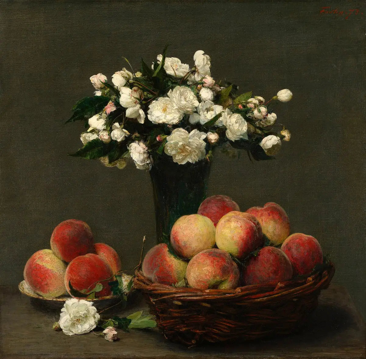 Pivoines et Pêches - Henri Fantin-Latour - Alpha Reproduction