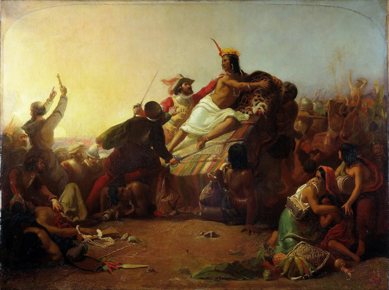 Pizarro seizes the Incas of Peru - John Everett Millais