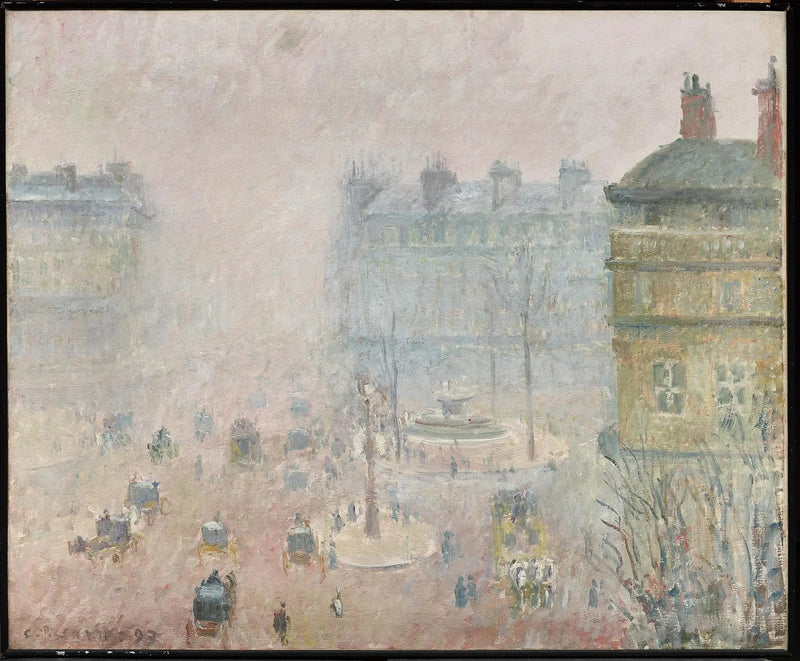 Place of the Théâtre-Français and Avenue de l'Opéra, Fog - Camille Pissarro