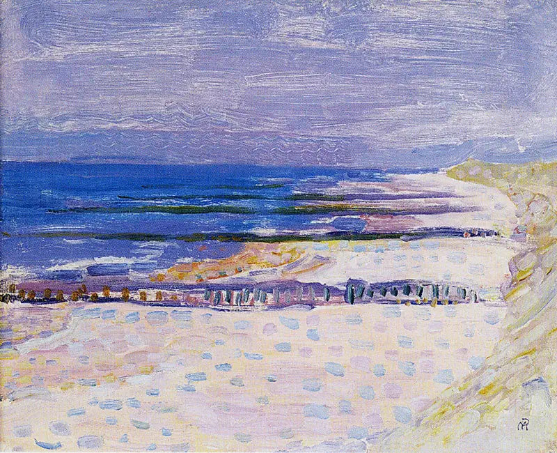 Beach with Five Piers at Domburg - Piet Mondrian