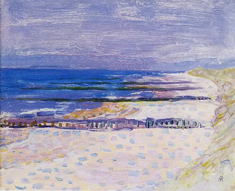 Beach with Five Piers at Domburg - Piet Mondrian