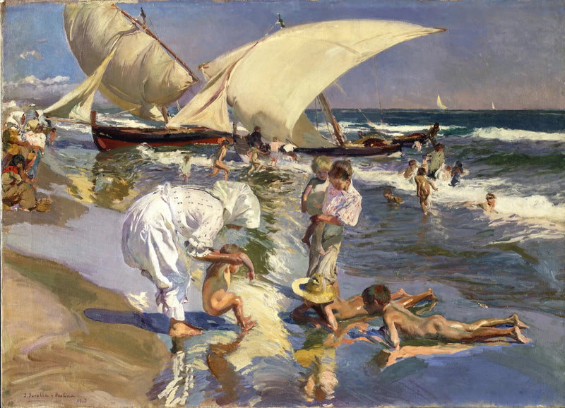 Valencia Beach in Morning Light - Joaquín Sorolla