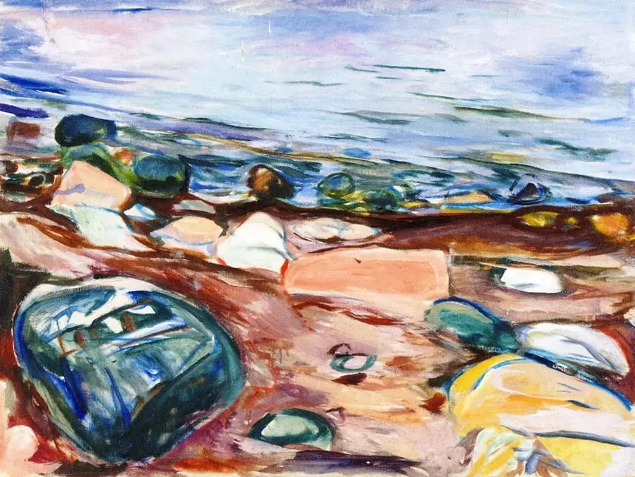 Beach and Rocks - Edvard Munch
