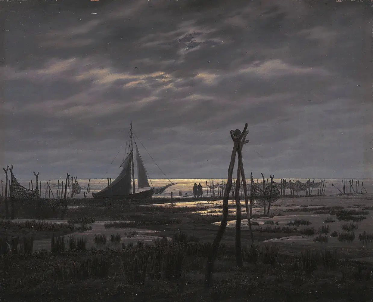 Plage marécageuse - Caspar David Friedrich image 1 reproduction de peinture à l’huile