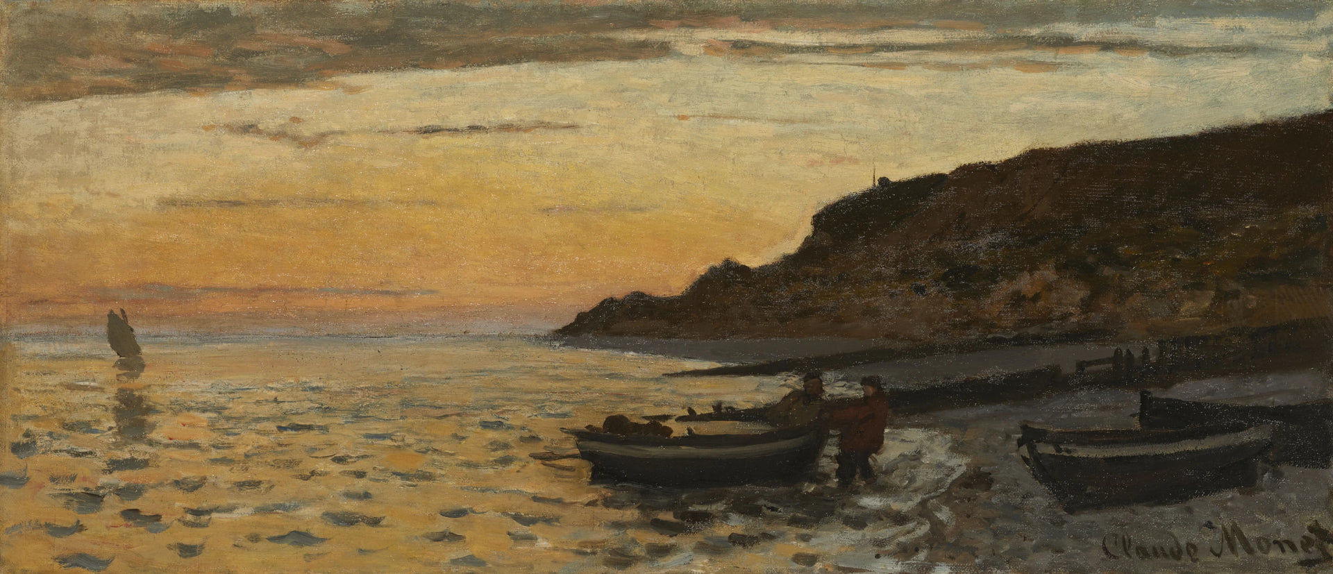 La Plage de Sainte-Adresse W39a par Claude Monet, 1864, Tochigi Prefectural Museum of Fine Arts
