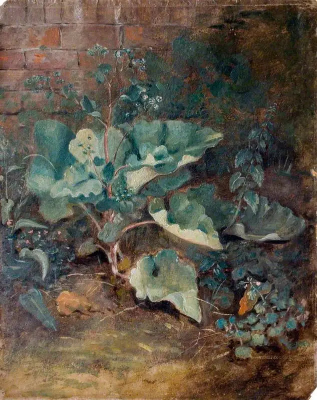 Plantes poussant près d'un mur - John Constable image 1 copie peinte à la main à l’huile