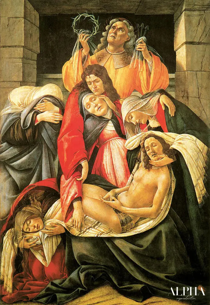 Pleurer le Christ de - Sandro Botticelli - Reproductions de tableaux et peintures haut de gamme