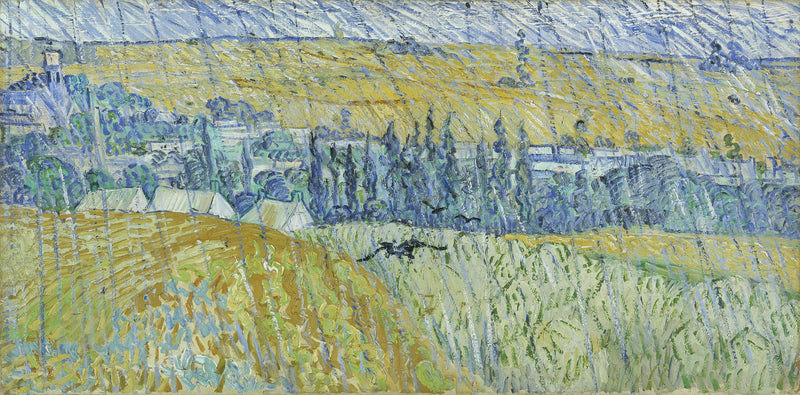 Landscape of Auvers under the Rain - Vincent van Gogh