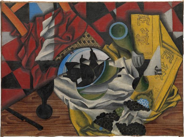 Pears and Grapes on a Table - Juan Gris