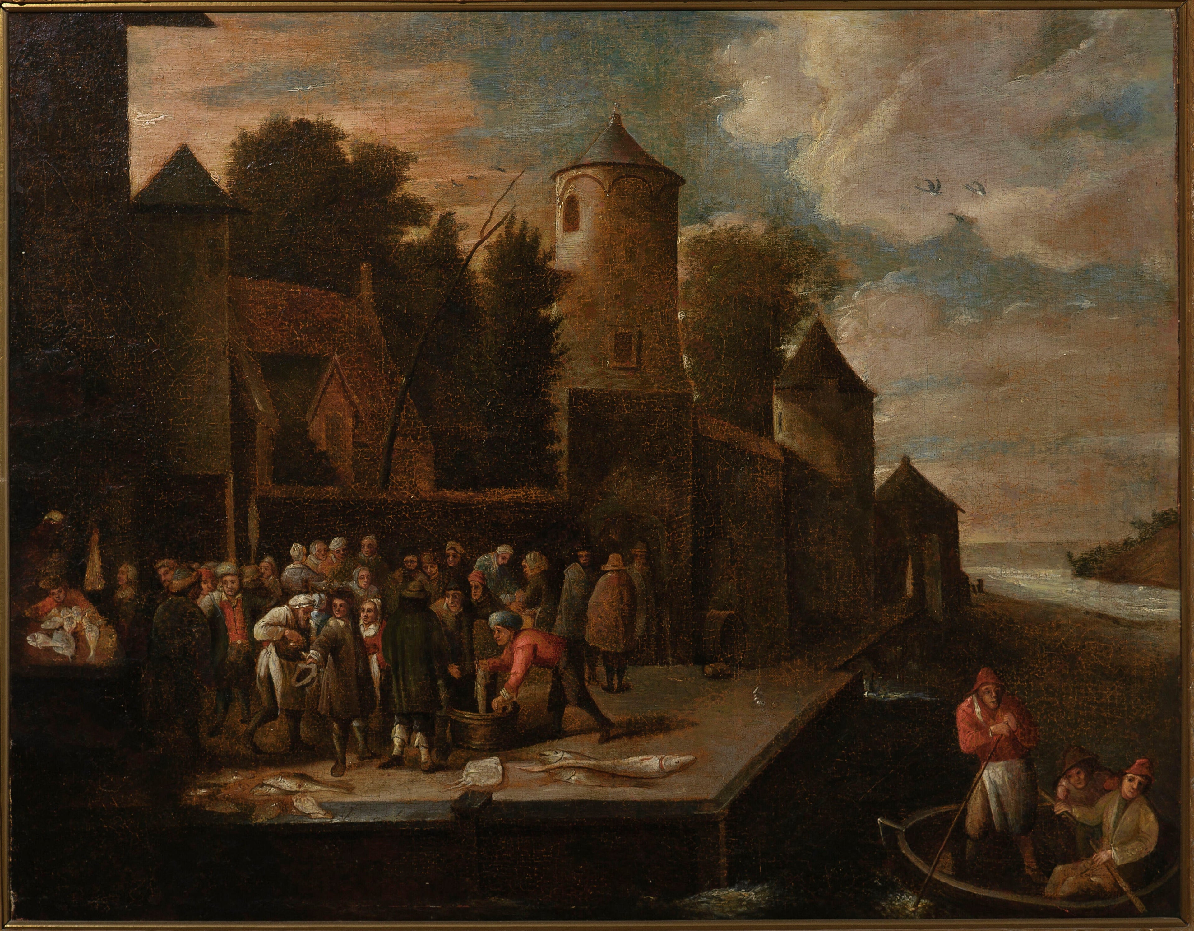 Fishmongers at the port - David Teniers the Younger