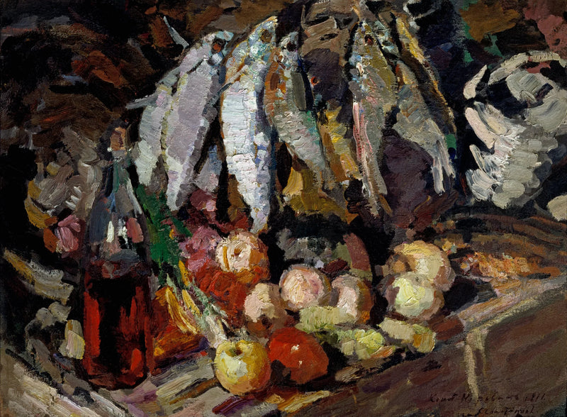 Fish, wine, fruit - Konstantin Korovin