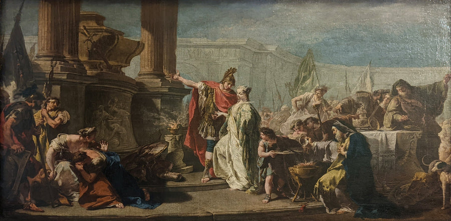 Polyxène in front of Achilles' tomb - Giovanni Battista Pittoni