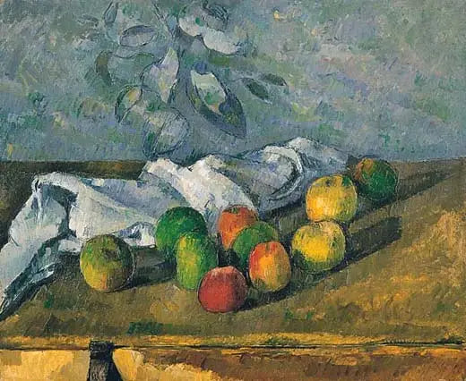 Apples and Napkin - Paul Cézanne