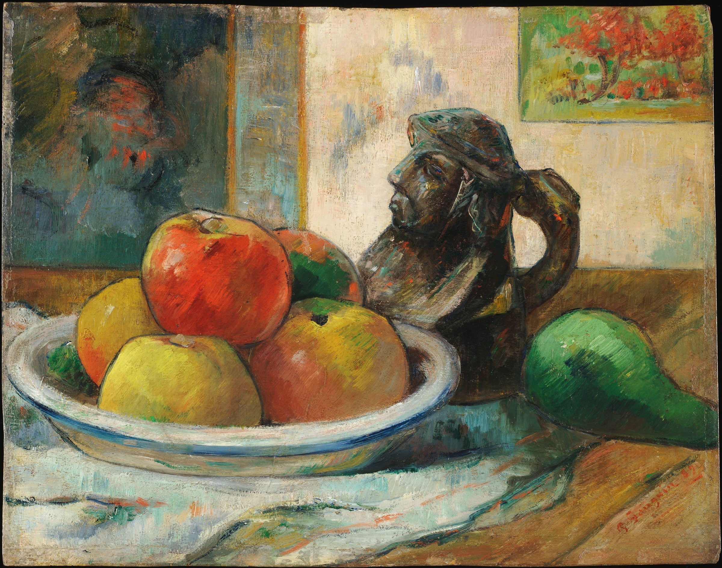 Apples, Pear and Ceramic - Paul Gauguin