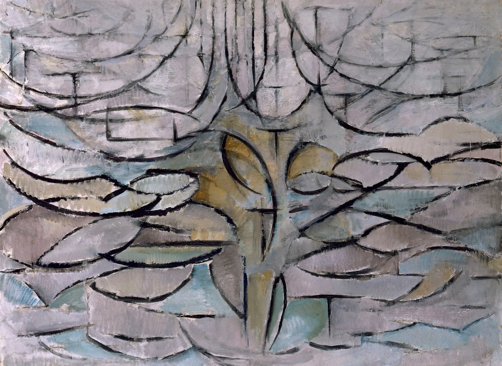 Reproduction du tableau « Pommier en fleurs - Piet Mondrian » par Alpha Reproduction en peinture à l’huile