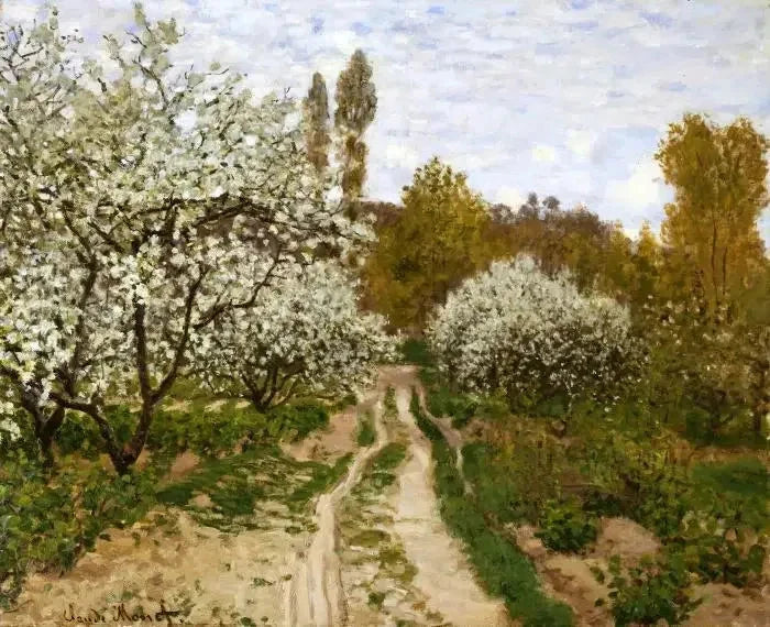 Apple trees in bloom W201 - Claude Monet