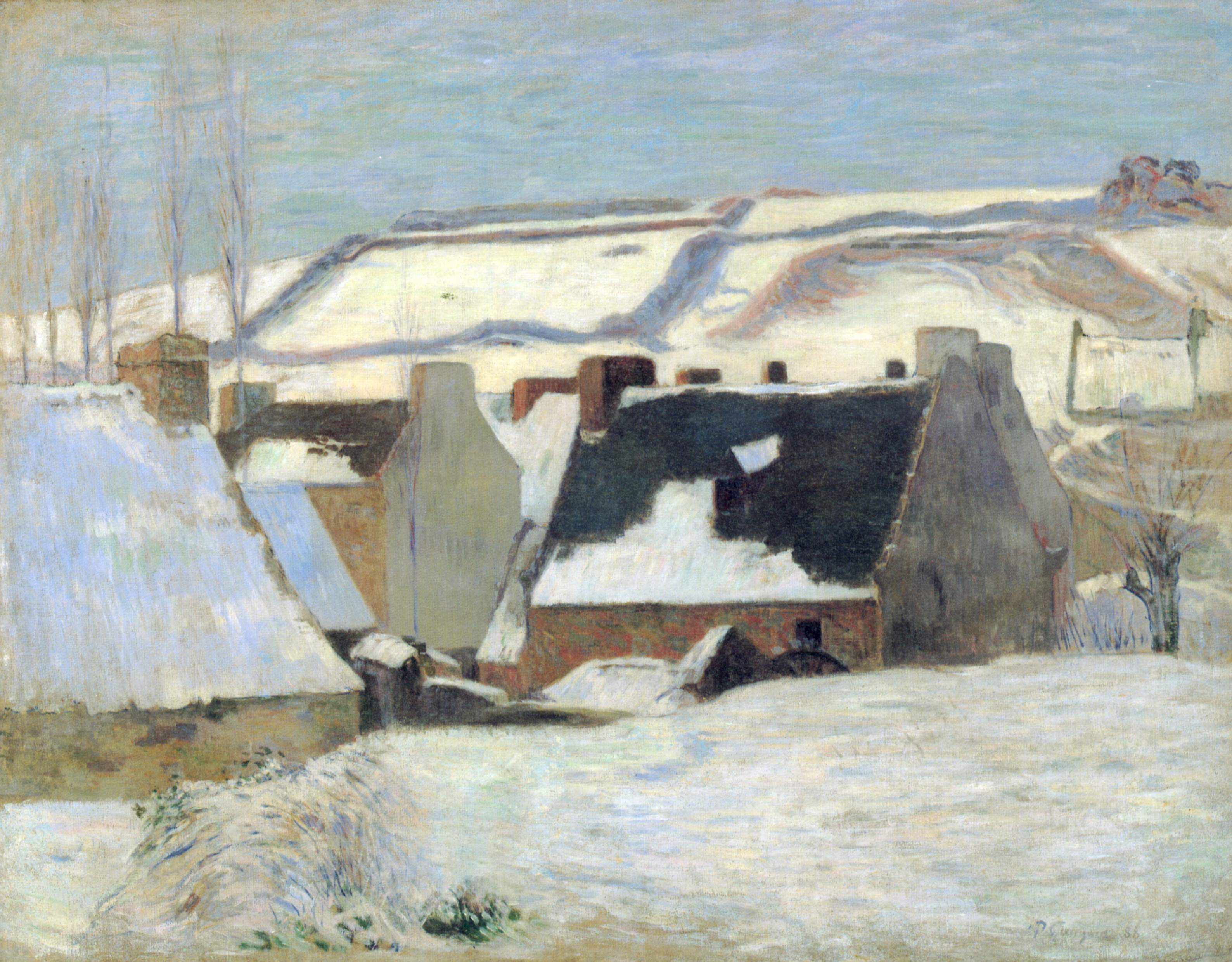 Pont-Aven Under the Snow - Paul Gauguin