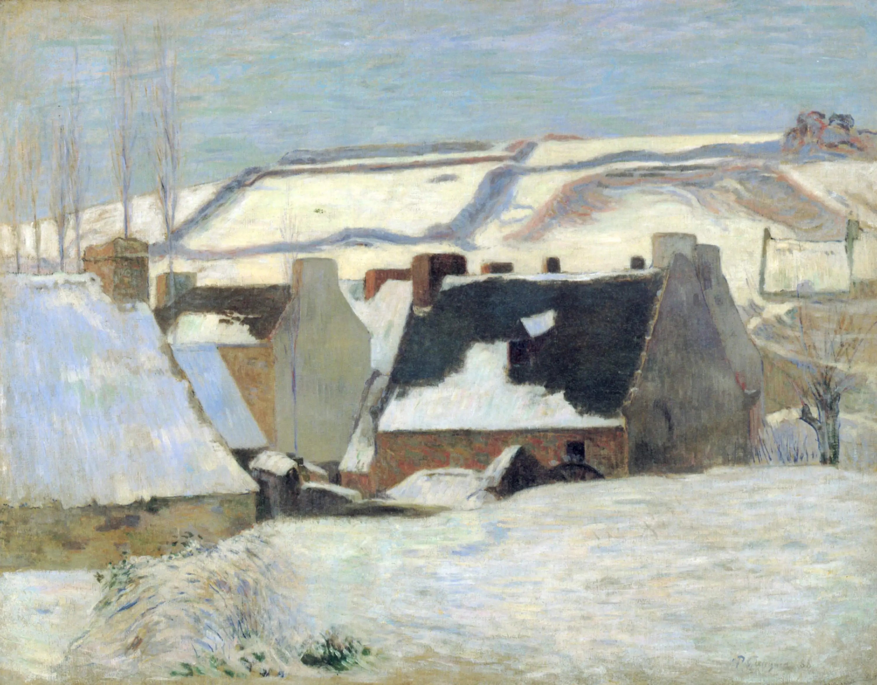 Pont-Aven sous la neige - Paul Gauguin - Alpha Reproduction