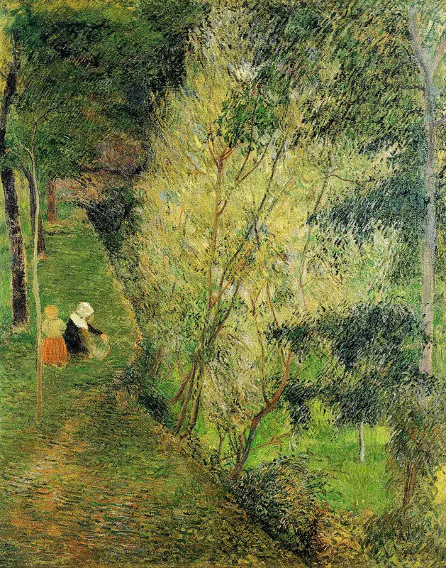 Pont-Aven Girl and Child in a Thicket - Paul Gauguin