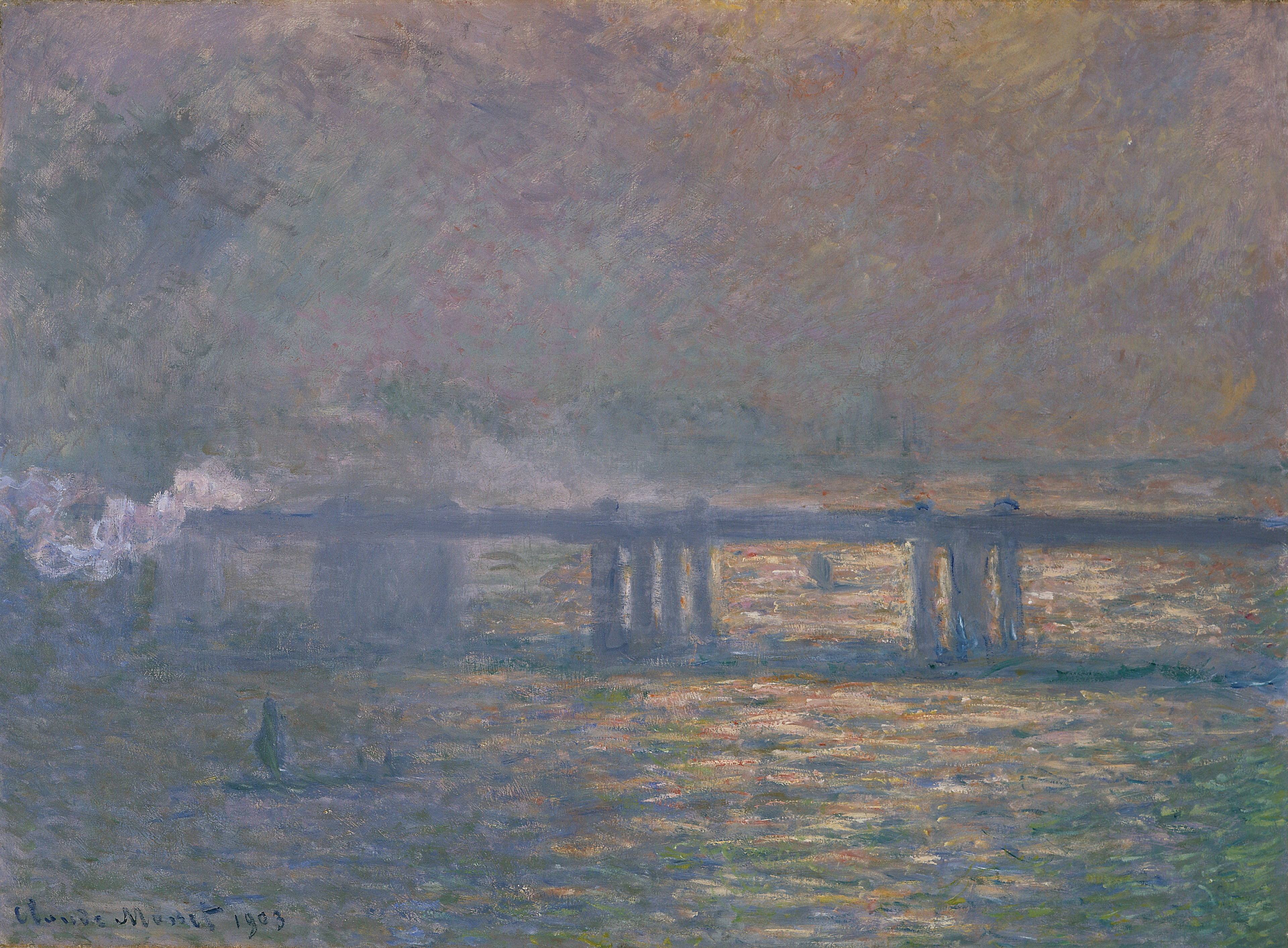 Reproduction du tableau « Pont de Charing - Claude Monet » par Alpha Reproduction en peinture à l’huile