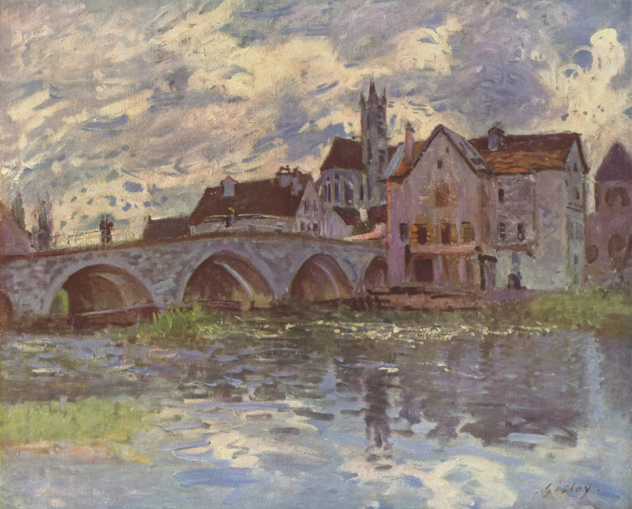 Moret Bridge, Storm Effect - Alfred Sisley