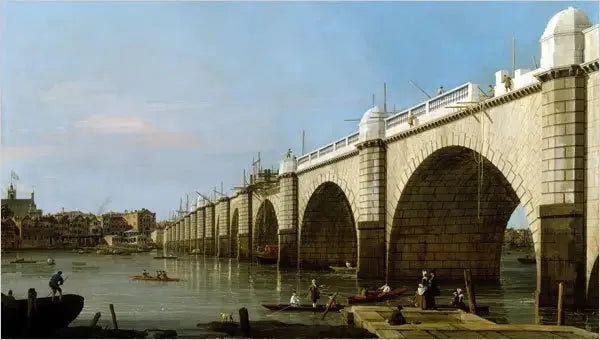 Westminster Bridge under construction from the southeast abutment - Canaletto