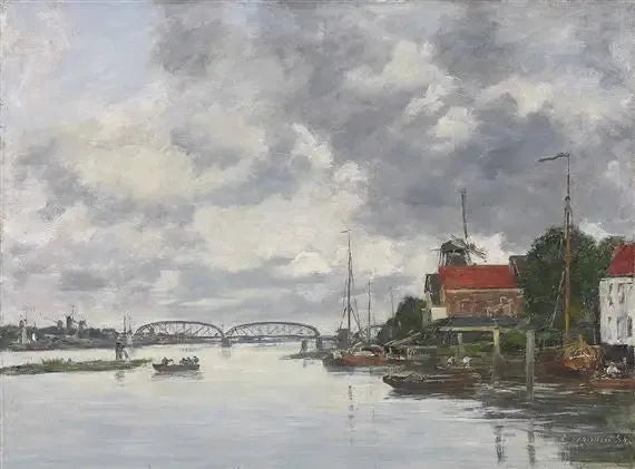 Bridge over the Meuse near Dordrecht - Eugène Boudin