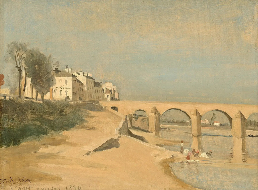 Bridge over the Saône in Mâcon - Jean-Baptiste Camille Corot
