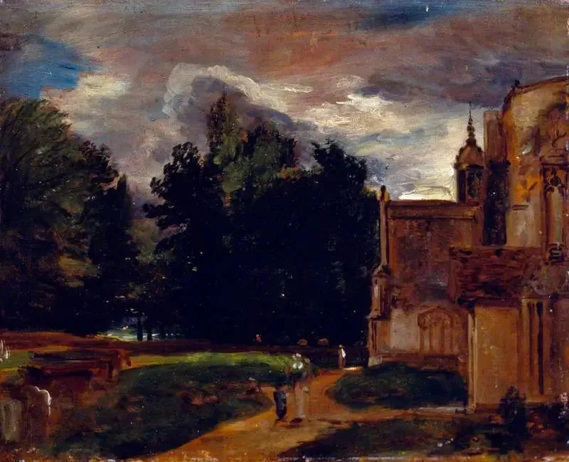 Porch of the East Bergholt Church - John Constable