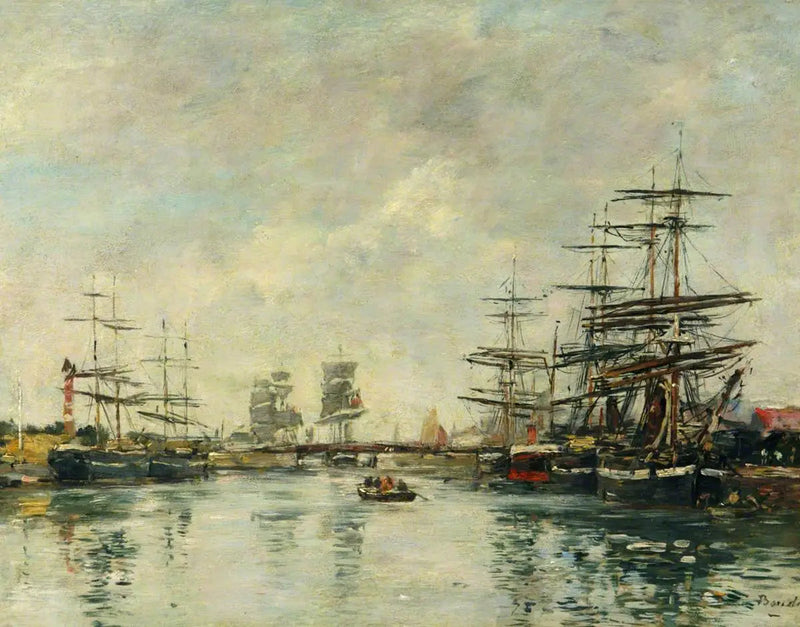 Honfleur Harbor - Eugène Boudin
