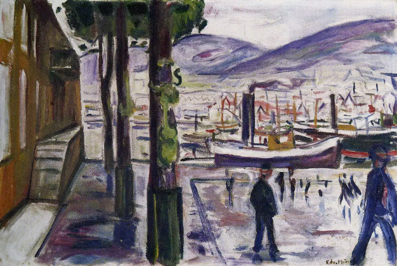 Port of Bergen - Edvard Munch