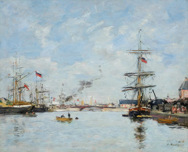 Deauville Harbor, high tide - Eugène Boudin